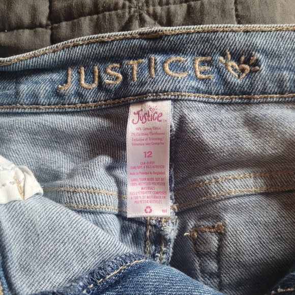 Girls Justice size 12 mom style jeans - Picture 3 of 3